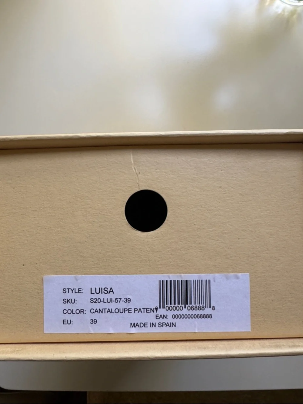 LOQ Luisa Heel Sandal in Cantaloupe Patent - Size 39 - Picture 7 of 7